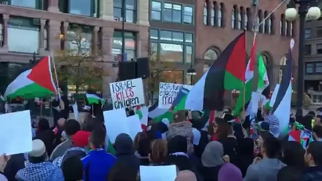October 18, 2015 Anti-Israel protest in Chicago.mp4_#21